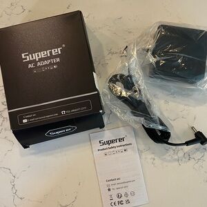 Superer AC Adapter Black -New